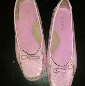 Pink Ralph Lauren loafers